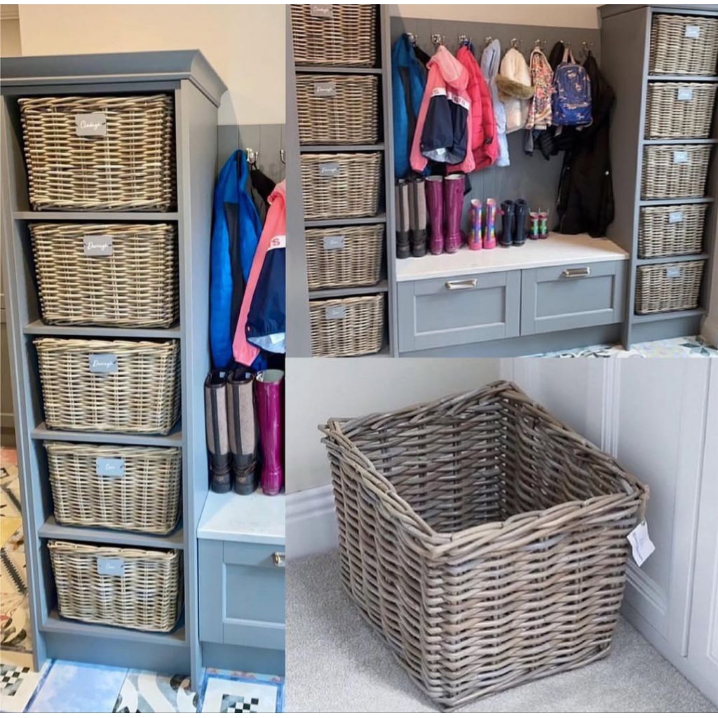 RATTAN ที่เก็บตะกร้า หลายวัตถุประสงค์ RATTAN ตะกร้า RATTAN ตะกร้าเก็บของ