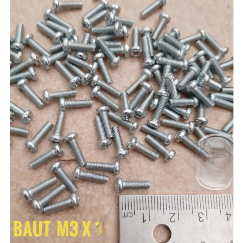 สลักเกลียว m3x6, m3x10, m3x15, m3x20, m3x30, m3x40, m3x50