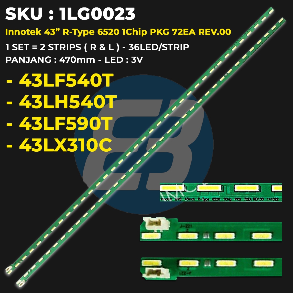 LG 43 นิ้ว TV Backlight 43LF540T 43LH540T 43LX310C 43LF590T