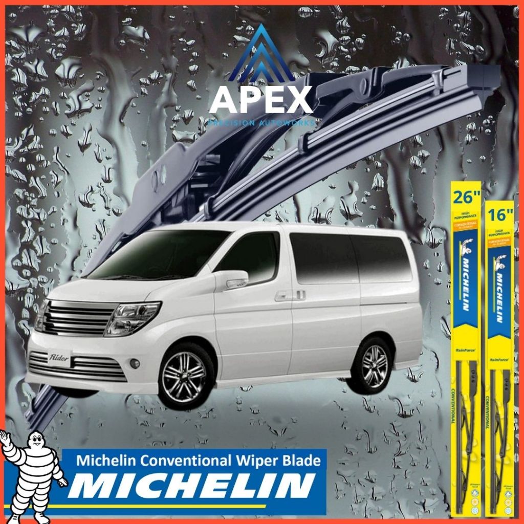 MICHELIN RAINFORCE CONVENTIONAL WIPER สําหรับ NISSAN ELGRAND E52