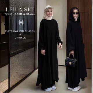 Leila Set Polo Linen/ เสื้อฮู้ด Leila/ Leila Sport