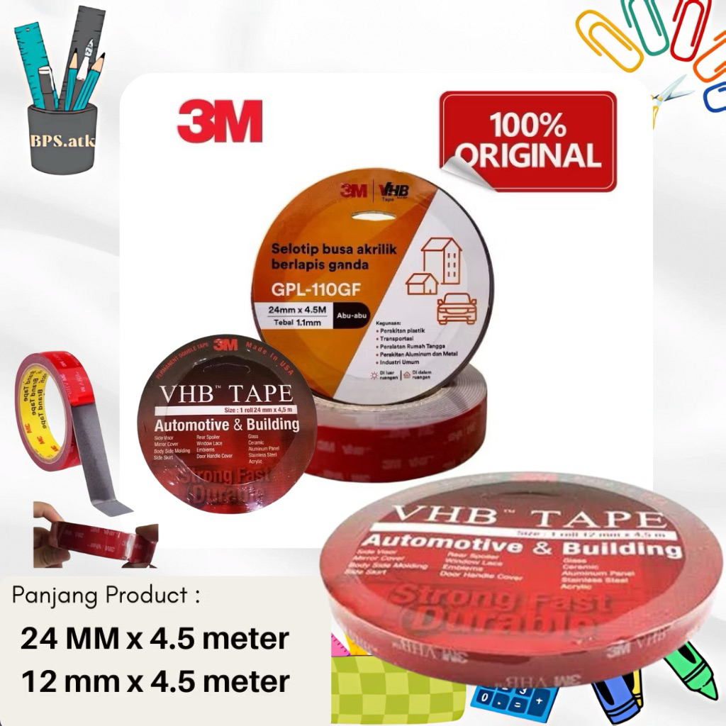 3M VHB Double Tape ORIGINAL Automotive 4900 24mm x 4.5 M