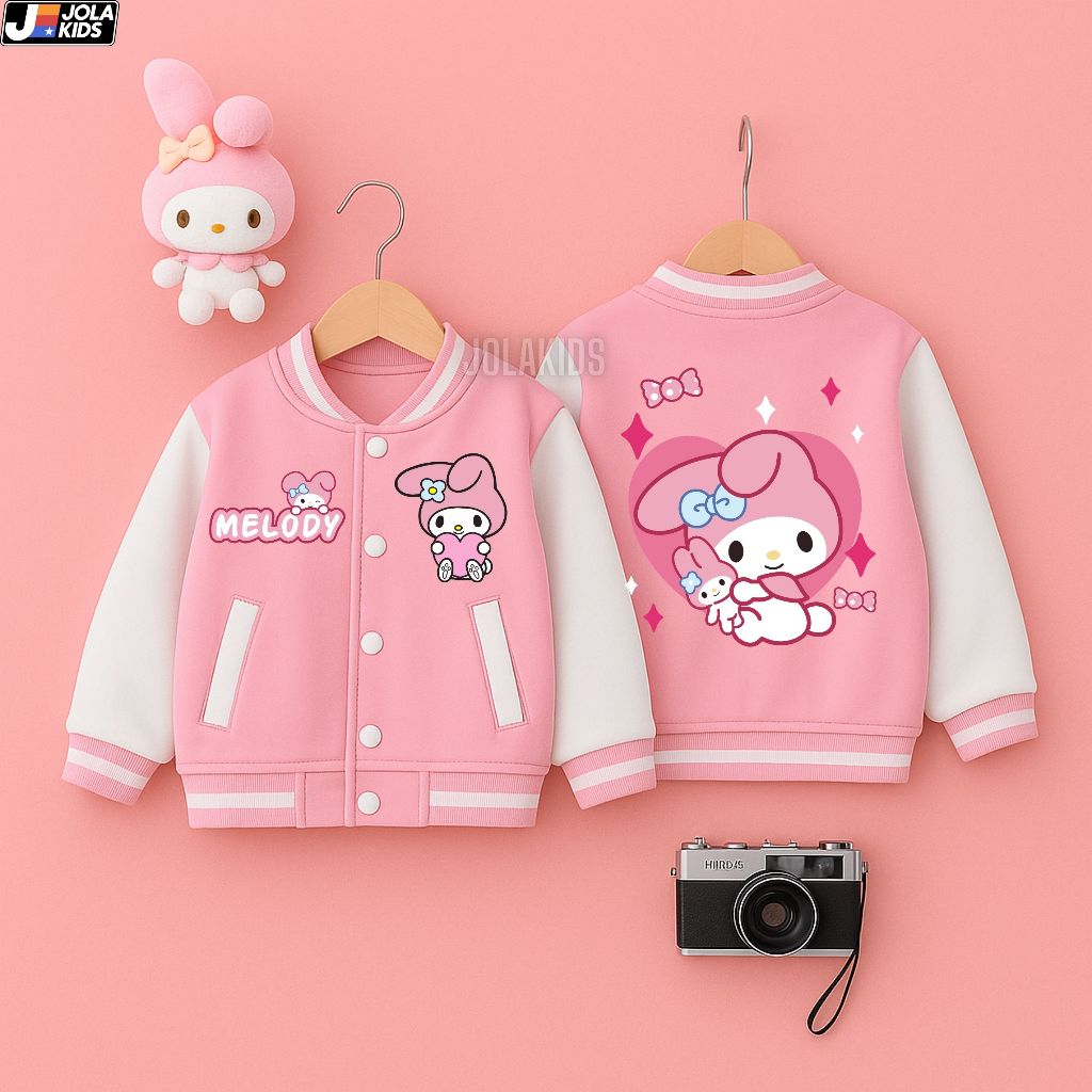 My Melody Character เสื้อแจ็คเก็ตเด็กผู้หญิงอายุ 2 - 12 ปี Premium Distro Girls Hoodie เสื้อกันหนาว JOLAKIDS