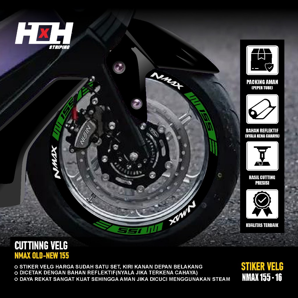 สติ๊กเกอร์ตัด yamaha Nmax 155 turbo เชื่อมต่อ Rim Variation Strip สติกเกอร์ 16