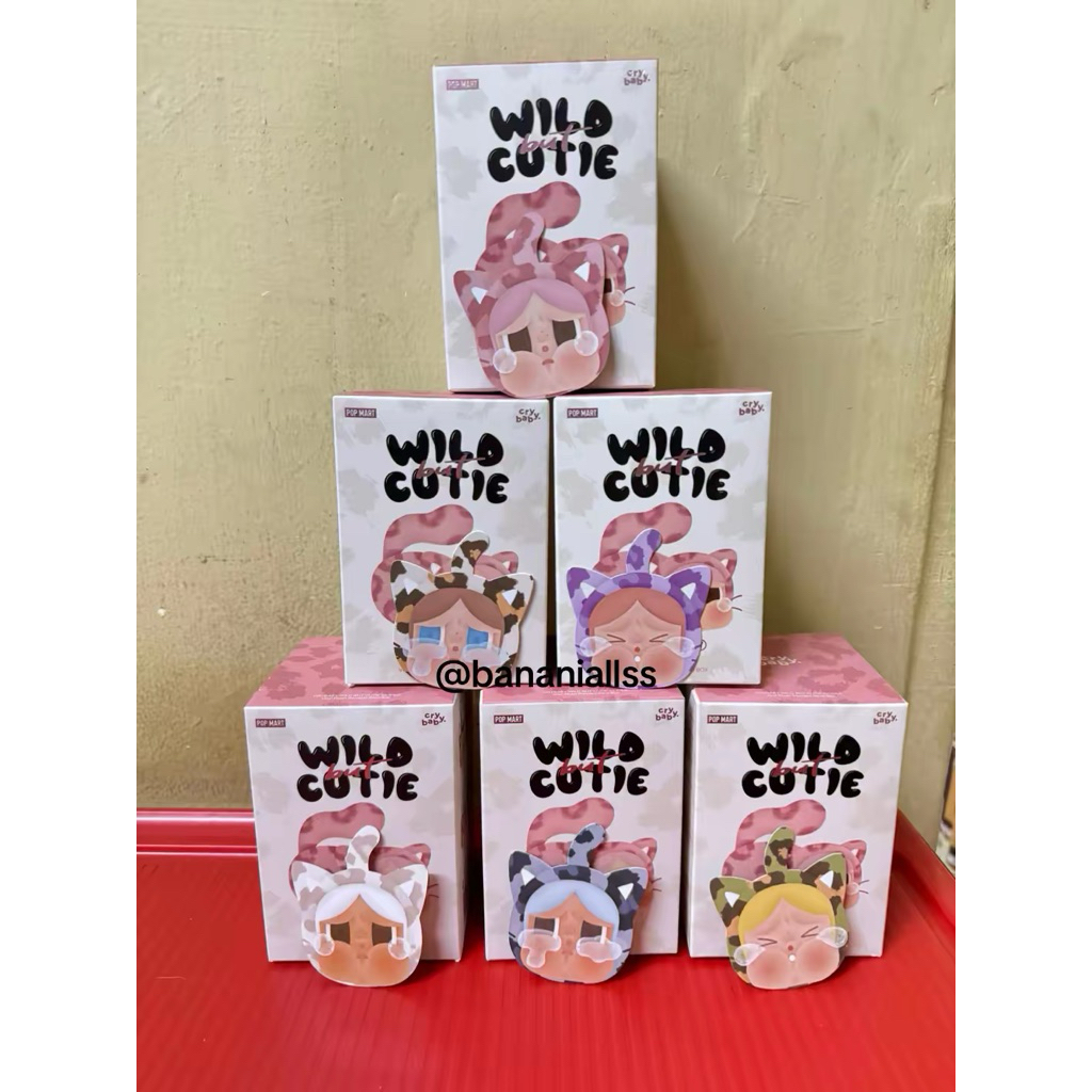 ORI POP MART CRYBABY Wild but Cutie Series - กล่องตาบอดจี้ตุ๊กตาไวนิล (BRUSH MAKEUP)