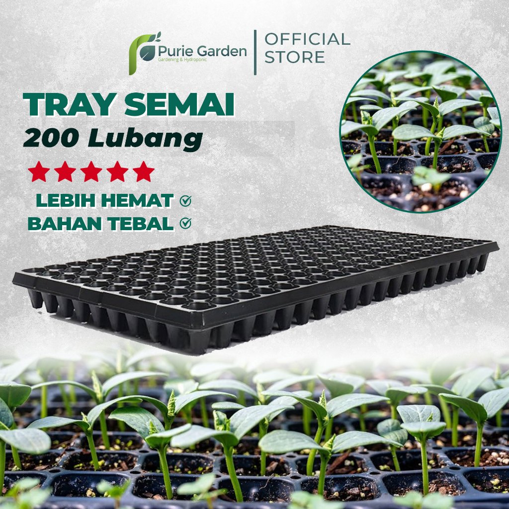 ถาดเพาะกล้า 200 หลุม Purie Garden Plant ถาดต้นกล้าหม้อ