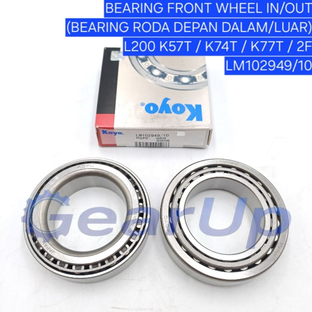 [LM 102949/10] แบริ่งล้อด้านหน้าภายใน - แบริ่งล้อด้านหน้า IN / OUT (L200 K57T / K74T / K77T / 2F)