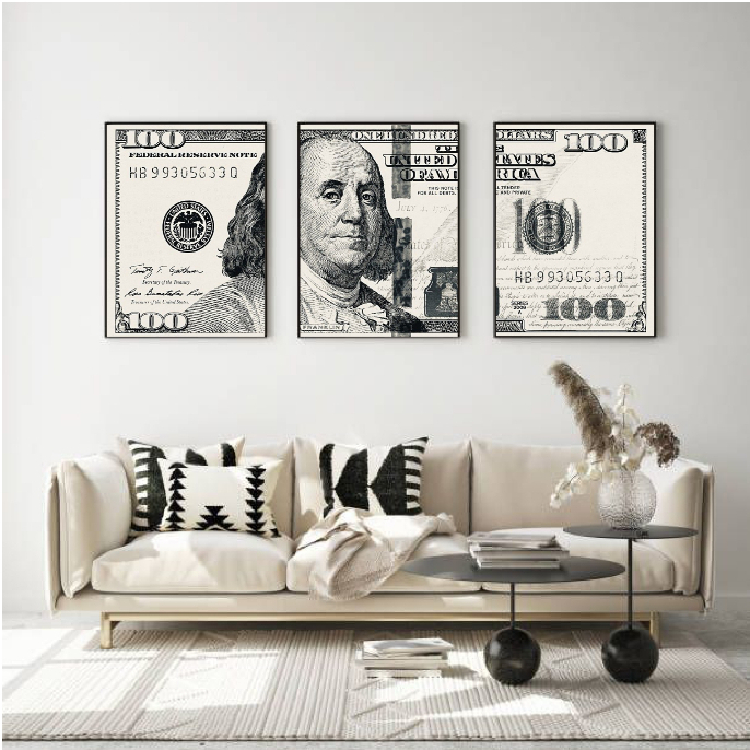 DOLLAR WALL DECORTATION US WALL DECOR BOARD DOLLAR DISPLAY 30X40