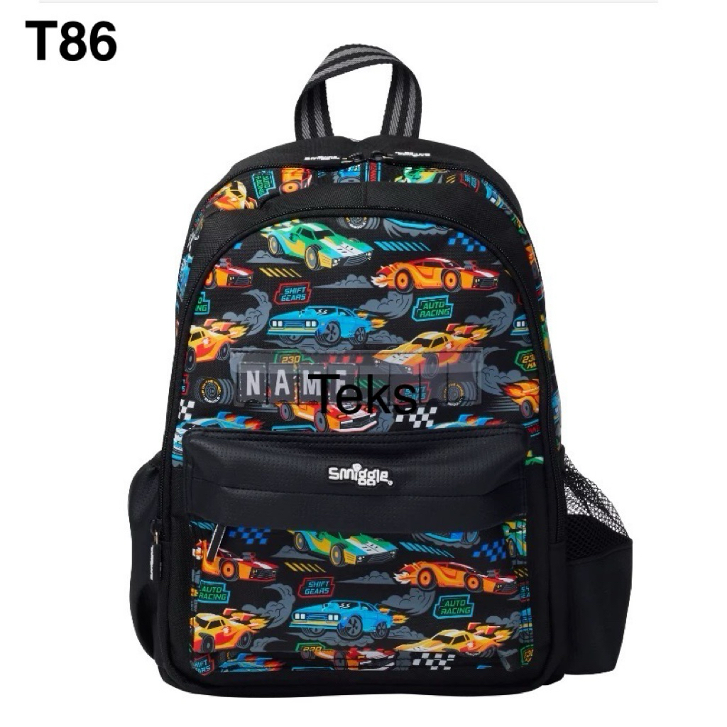 KINDERGARTEN BACKPACK T86 RACING CAR ALPHABET