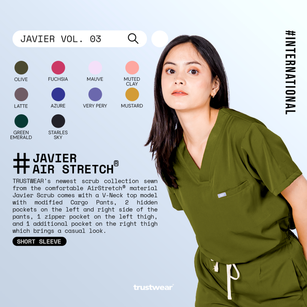 [สครับ Javier] Doctors Scrub/Set OKA OK Nurse/Doctor Short Sleeve Scrub Pants III [ส่งออก]