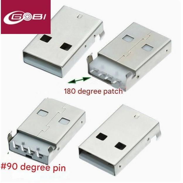 USB 2.0 USB Data Plug Type A Male 90 องศา/ 180 องศา (8724)