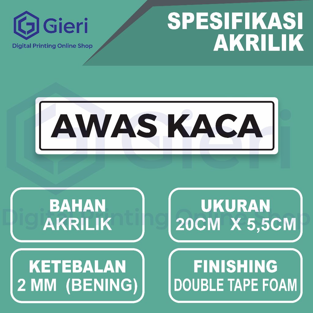 BEWARE OF GLASS / แท่งอะคริลิก