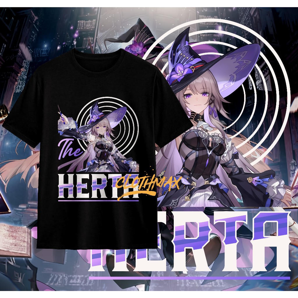 เสื้อยืดเกม Herta Honkai Star Rail - Painon - Mydei - Castor - Anaxa - HSR Baju