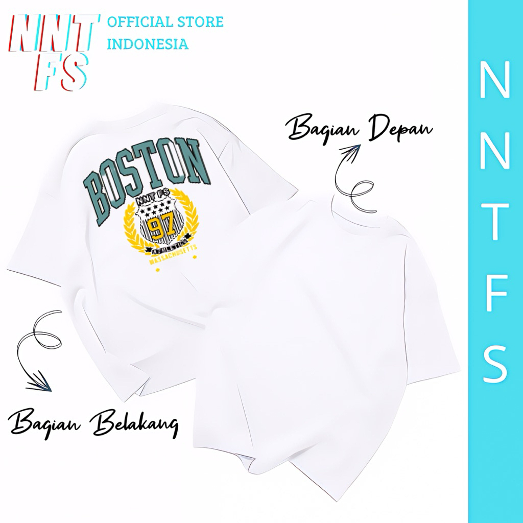 NNNFS Mens Semi Cotton 24s Distro Motif T-Shirt - Boston 97