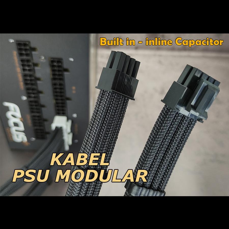 สายปรับแขน VGA CPU Modular สําหรับ ASUS ROG SEASONIC CORSAIR PSU - รวมตัวเก็บประจุอินไลน์