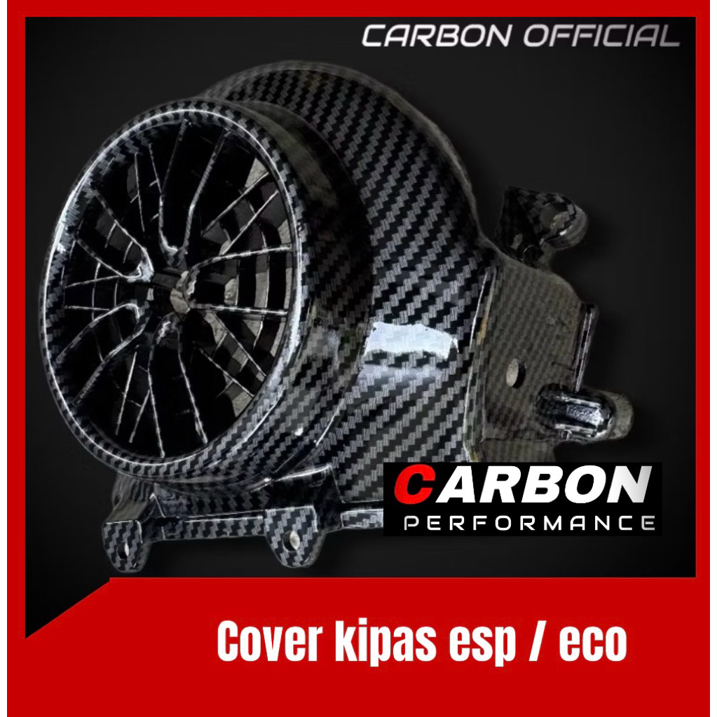 BEAT ESP CARBON FAN 2016-2019 SCOOPY ESP ▪️ฝาครอบพัดลมคาร์บอน Carbon beat Scoopy ประเภท esp smooth starter 2016-2019