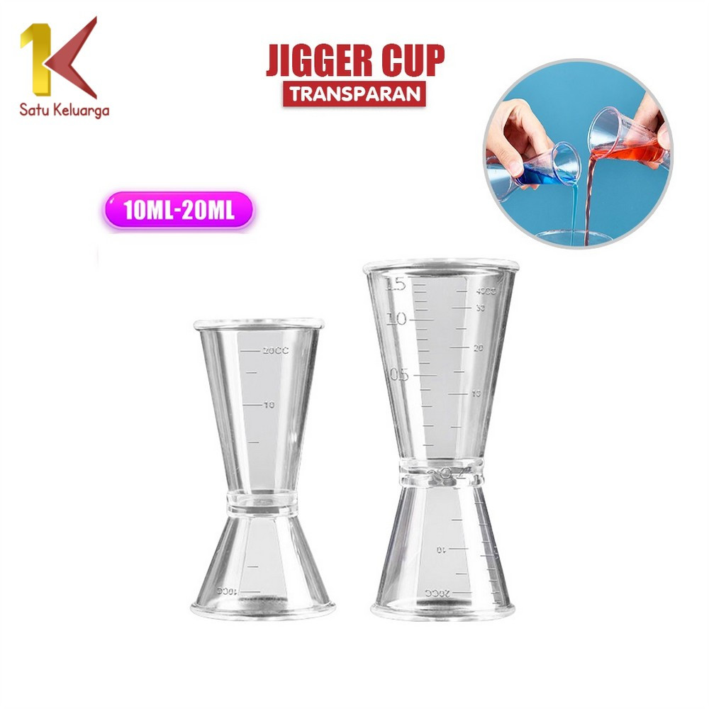EC One Family Jigger Cup โปร่งใส C1163 พลาสติก Jigger 10/20ml ถ้วยตวง