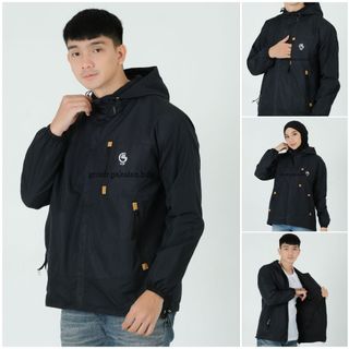 JAKET PRIA WANITA GUNUNG DAN TOURING MOTORAN PARASUT TERBARU ANTI ANGIN COWOK CEWEK ORIGINAL BANDUNG