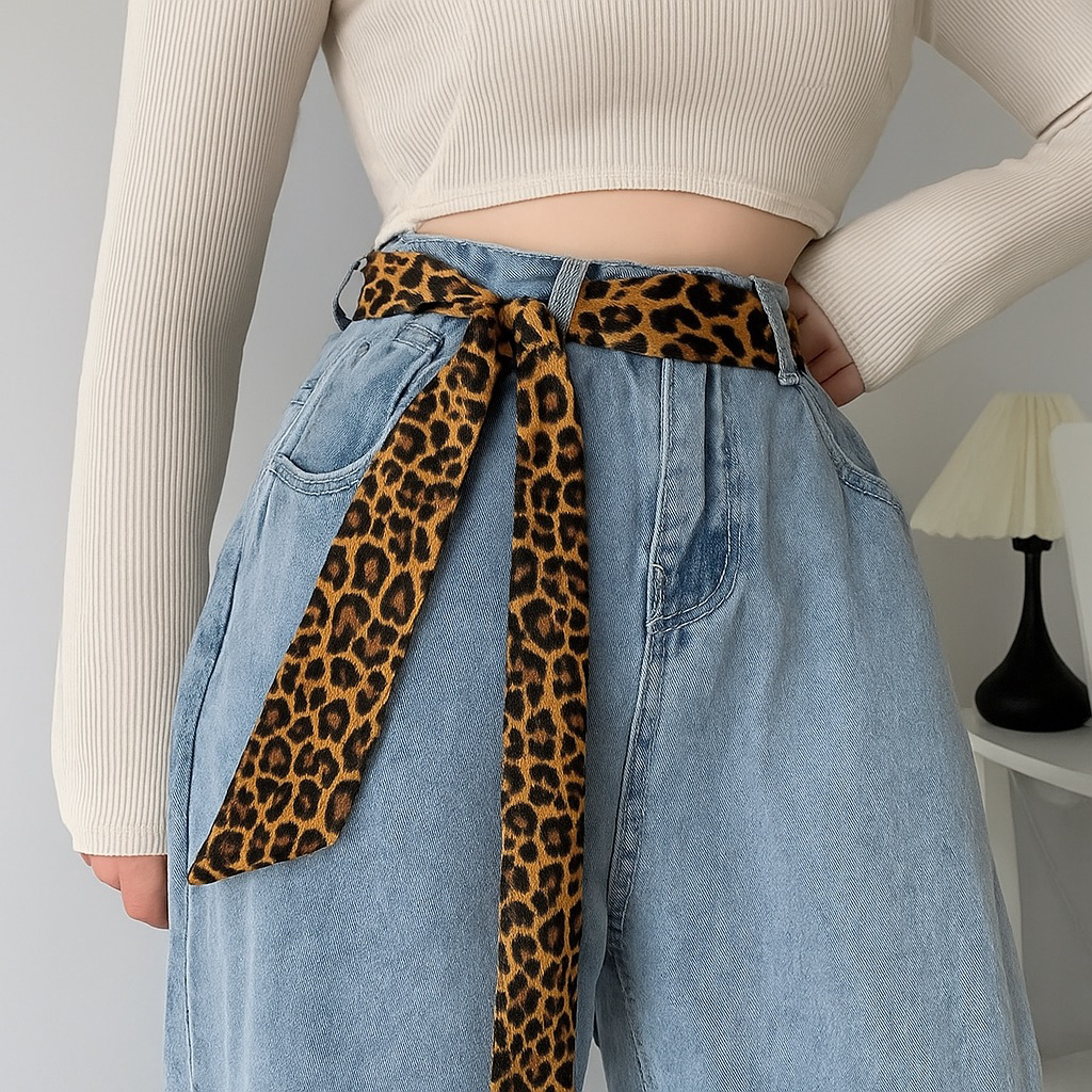 Leopard Belt Leopard Hype Belt 150 unisex สีเหลืองเสือดาว