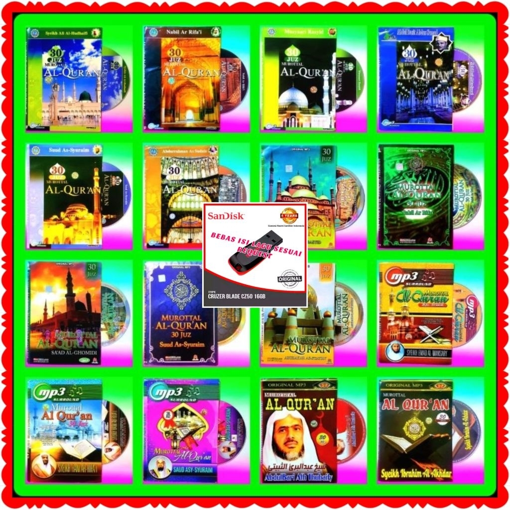 FLASHDISK CONTAINING MUROTTAL AL-QURAN - FLASHDISK MUROTTAL AL-QURAN 30 JUZ - FLASHDISK MUROTTAL MP3