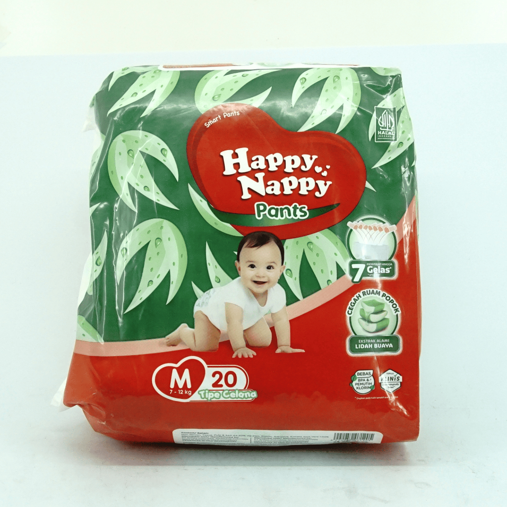 HAPPY NAPPY BABY DIAPERS PANTS TYPE SIZE M20