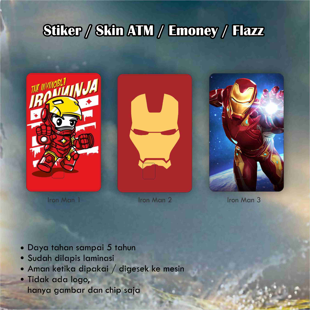 สติ๊กเกอร์ / Garskin / ATM Skin / Garskin / Iron Man Card Skin