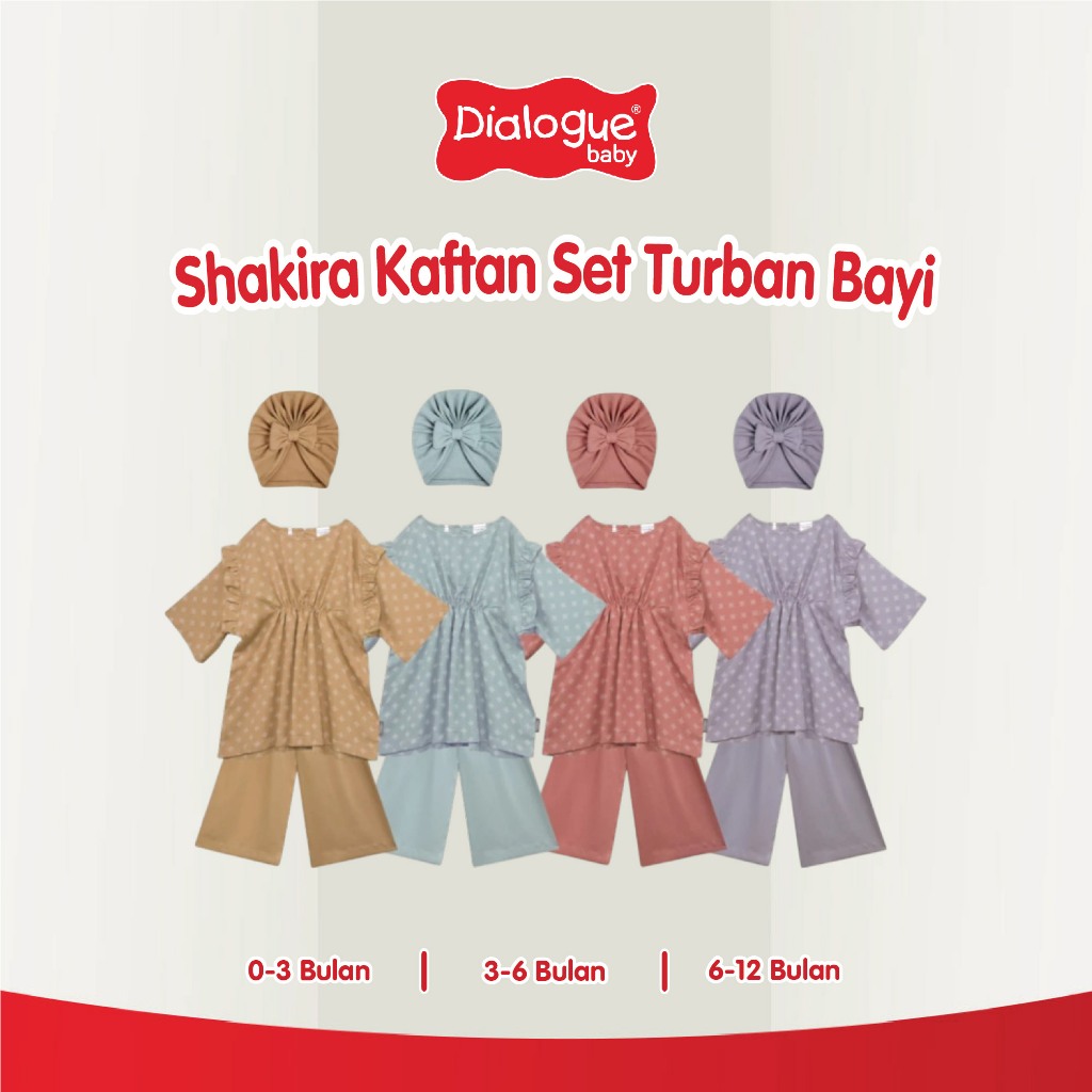เครื่องแต่งกายบทสนทนา Shakira Kaftan Set ผ้าโพกหัวเด็ก DAR6049 DAR6050 DAR605