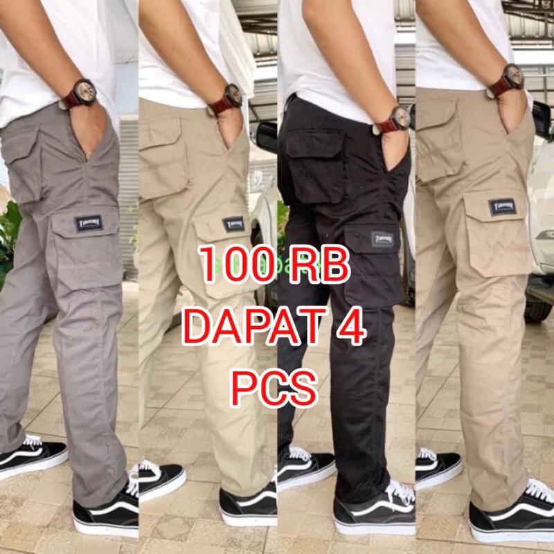 100K GET 4PCS ORIGINAL Mens Long Cargo Pants