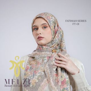 Melziscarf - (FATIMAH SERIES) Premium Scraf - Motif Voal Square - Hijab Segi Empat Motif By MELZI