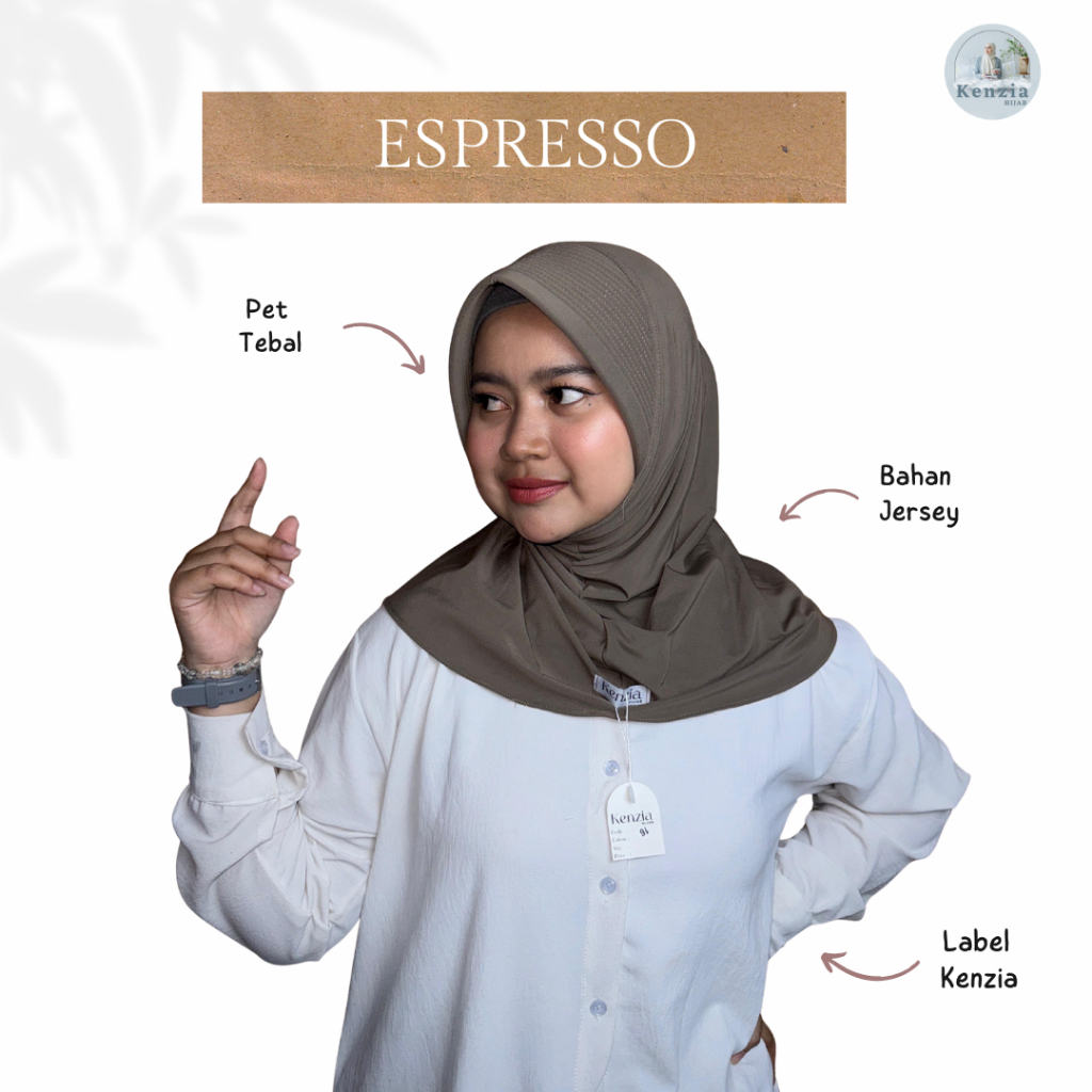 KENZIA/Thick Pad Sport Hijab/Sports Hijab/Sport Hijab