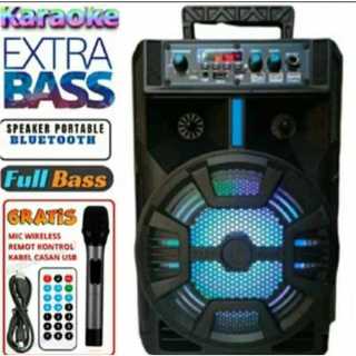 Speaker Portabel Km-7801 Speaker Subwoofer aktif Super Basss 8.8inc Subwoofer aktif Gratis Microsoft 7802 Speaker Subwoofer aktif Super