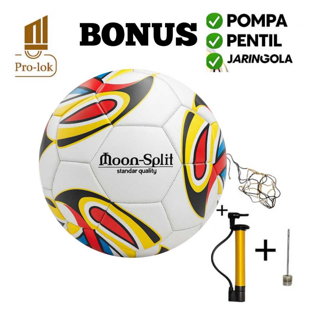 ลูกฟุตบอลสําหรับผู้ใหญ่ขนาด 5 Viu วัสดุ Bonus Net จุกนมปั๊ม