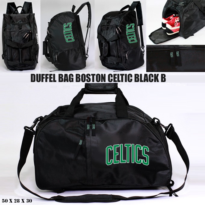 DUFFEL BAG BOSTON CELTIC - CELTIC BASKET TRAVEL BAG - BOSTON CELTIC GYM BAG - CELTIC NBA BAG - BOSTO