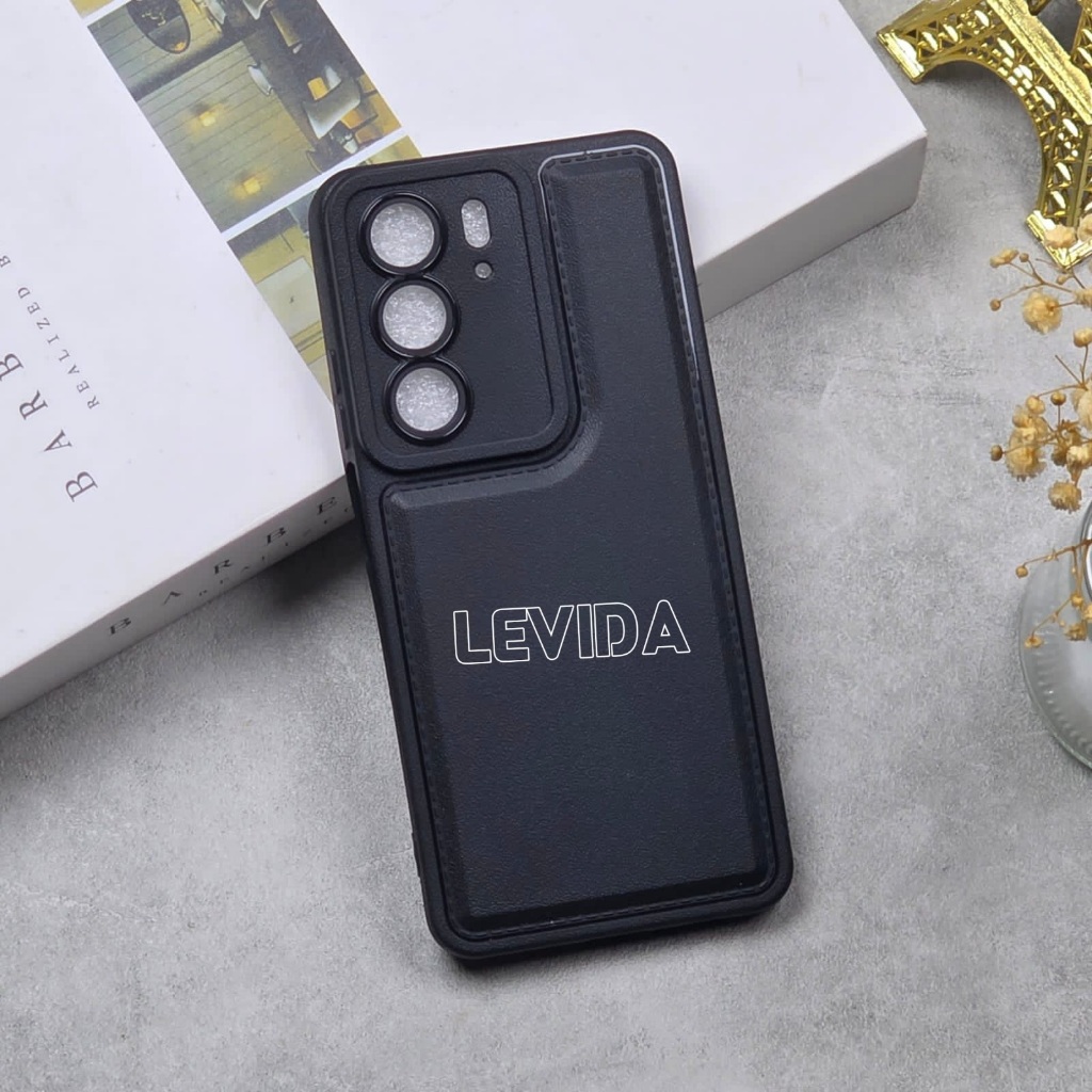 เคสหรู Leather Pro Camera สีดํา Realme C71 Realme P3 Lite Realme P3