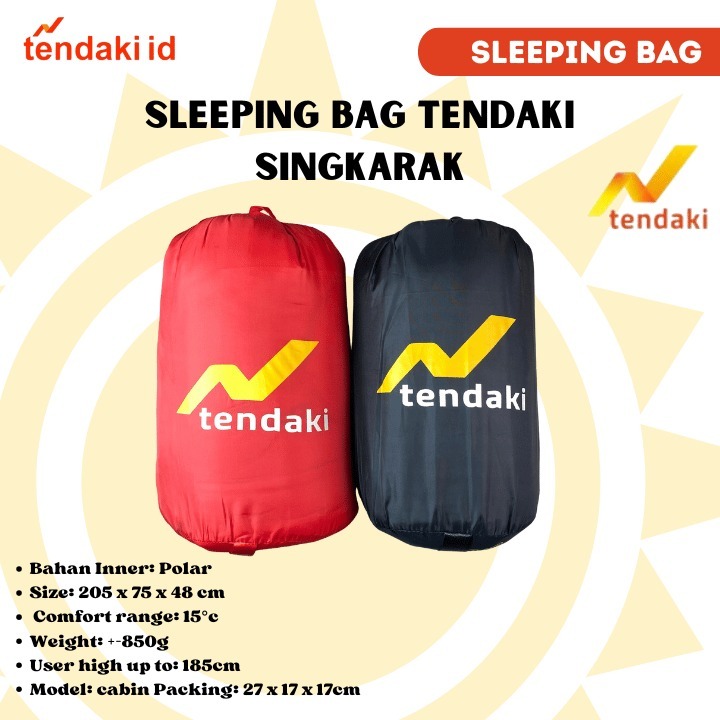 TENDAKI SLEEPING BAG WARM POLAR FOLDABLE SLEEPING BAG สําหรับการตั้งแคมป์การเดินป่ากลางแจ้ง