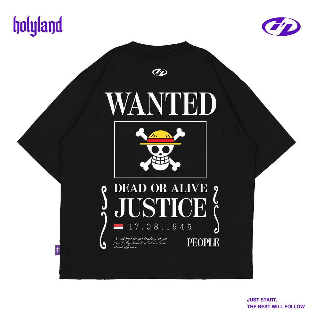 HOLYLAND - เสื้อยืด OVERSIZE - COTTON COMBAD 24S - ONE PIECE AGAINSTICE 2 - เสื้อยืด OVERSIZE สําหรั