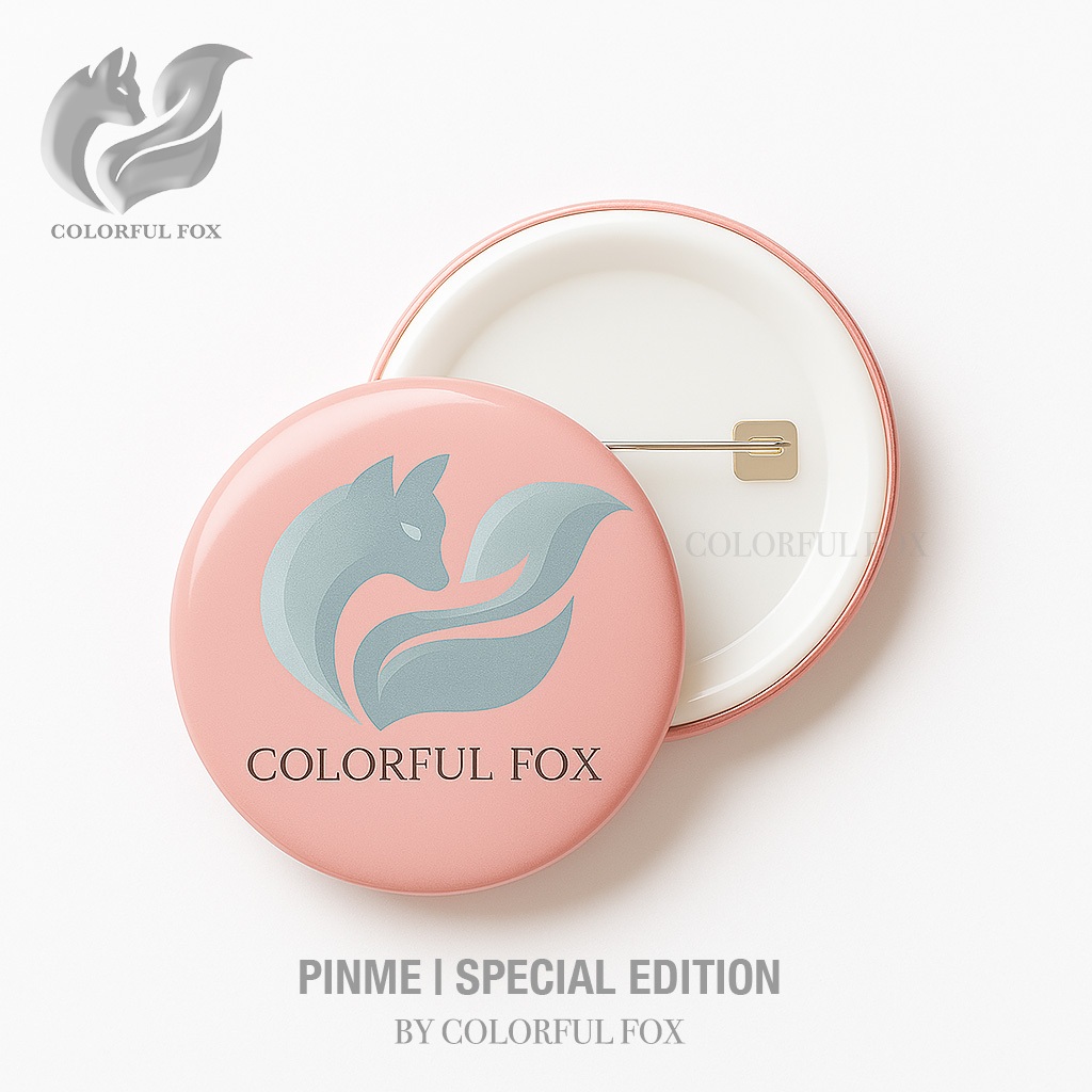 [SPECIAL EDITION] COLORFUL FOX PINME Pink FOX เข็มกลัด Pin Bag Accessories