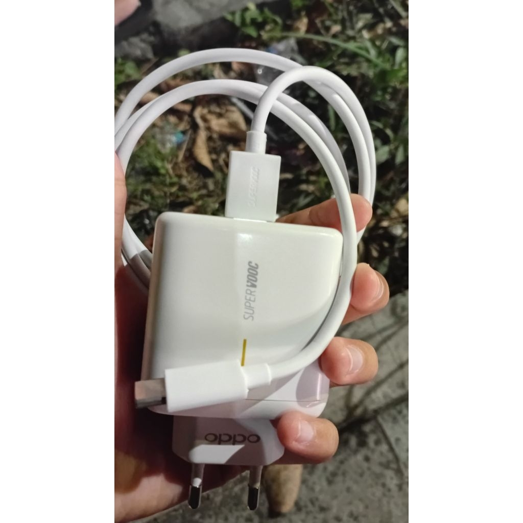 สายเคเบิลข้อมูล OPPO + อะแดปเตอร์แท้ 65W supervooc