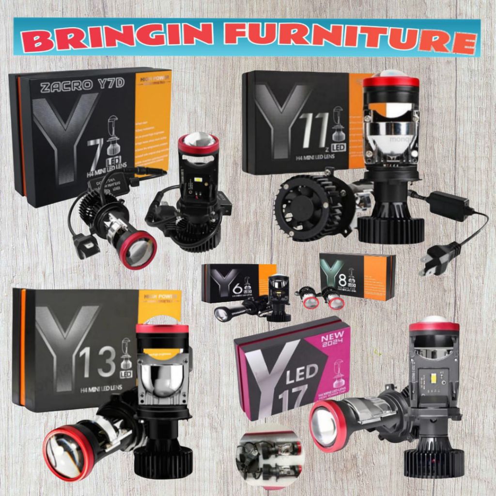 ไฟ LED รถยนต์และรถจักรยานยนต์ H4 - Y6 Y7 Y8 Y11 Y13 Y15 Y17 Y19 Y22 UNIVERSAL MINI MOTORCYCLE AND CA