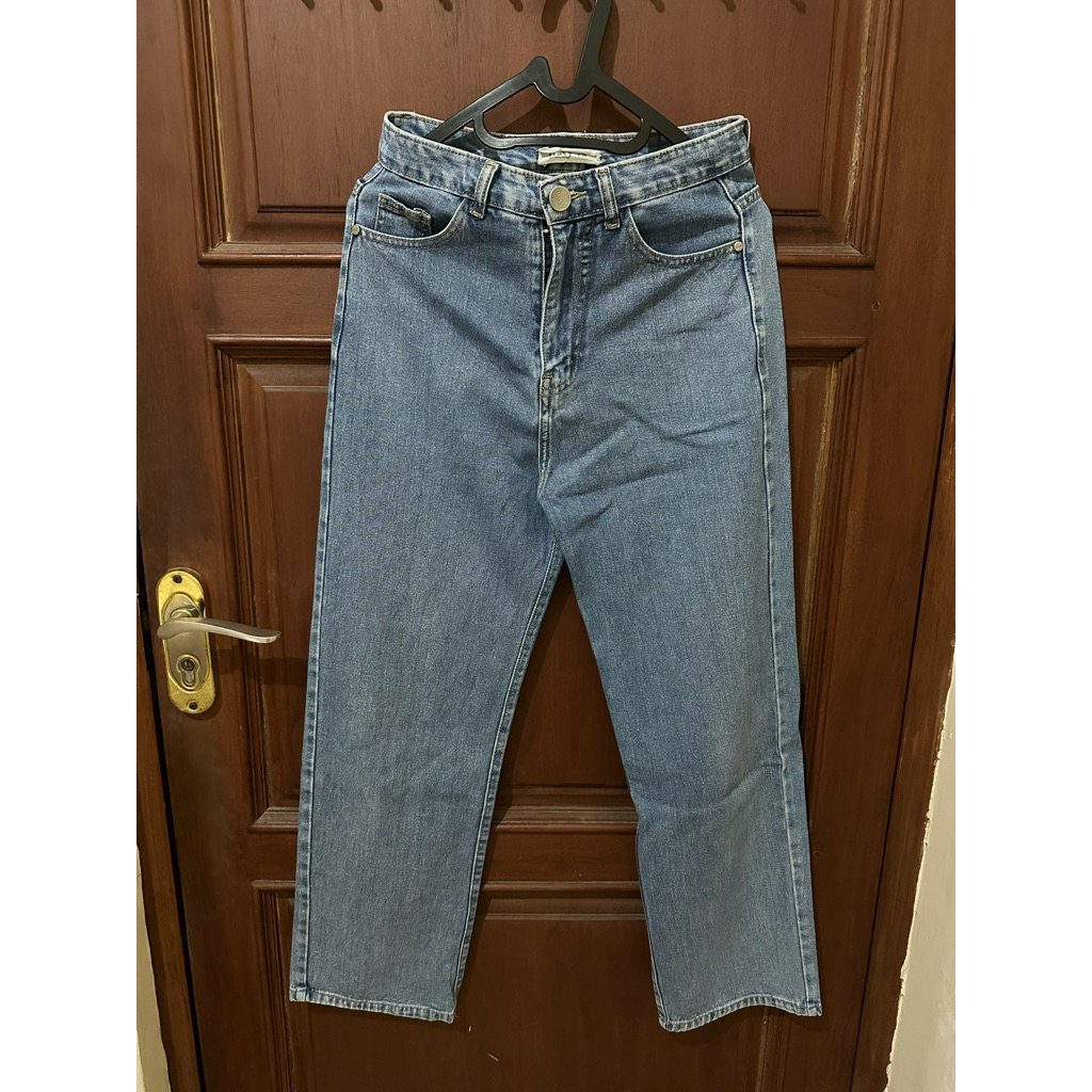 Preloved MKY Clothing กางเกงยีนส์เอวสูงทรงตรง Culottes