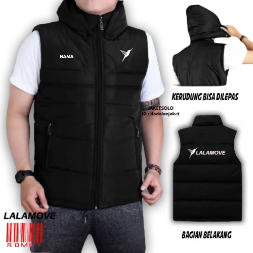 LALAMOVE เสื้อแจ็คเก็ตสกรีนลายขับเคลื่อน / LALAMOVE DRIVER PARACHUE VEST