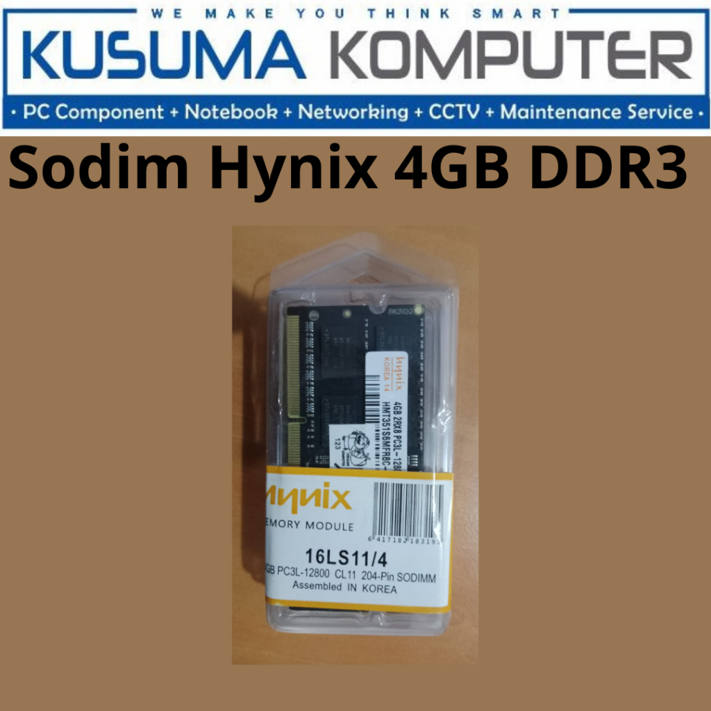 RAM Laptop Sodim Hynix / SKHynix / SK Hynix 4GB Single DDR3