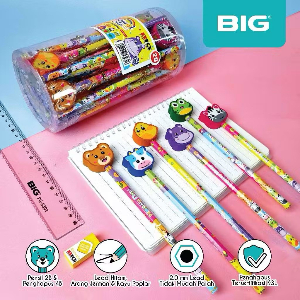 BIGCute Animal Pencil & Eraser Graphite Pencil PS-888