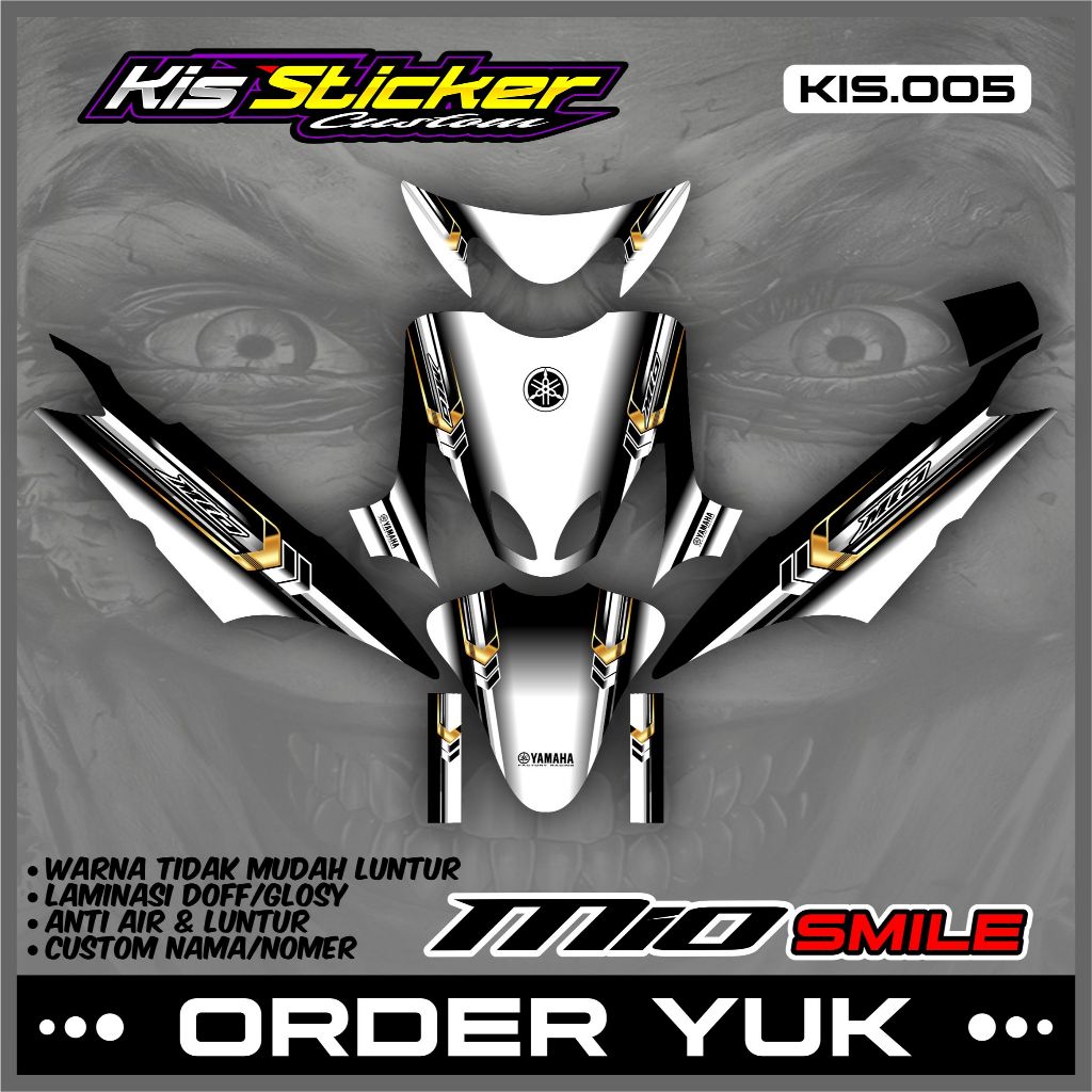 Mio Smile Full Body Decal Sticker - ล่าสุด Mio Smile Premium Racing Decal Striping สติกเกอร์ KiS.05