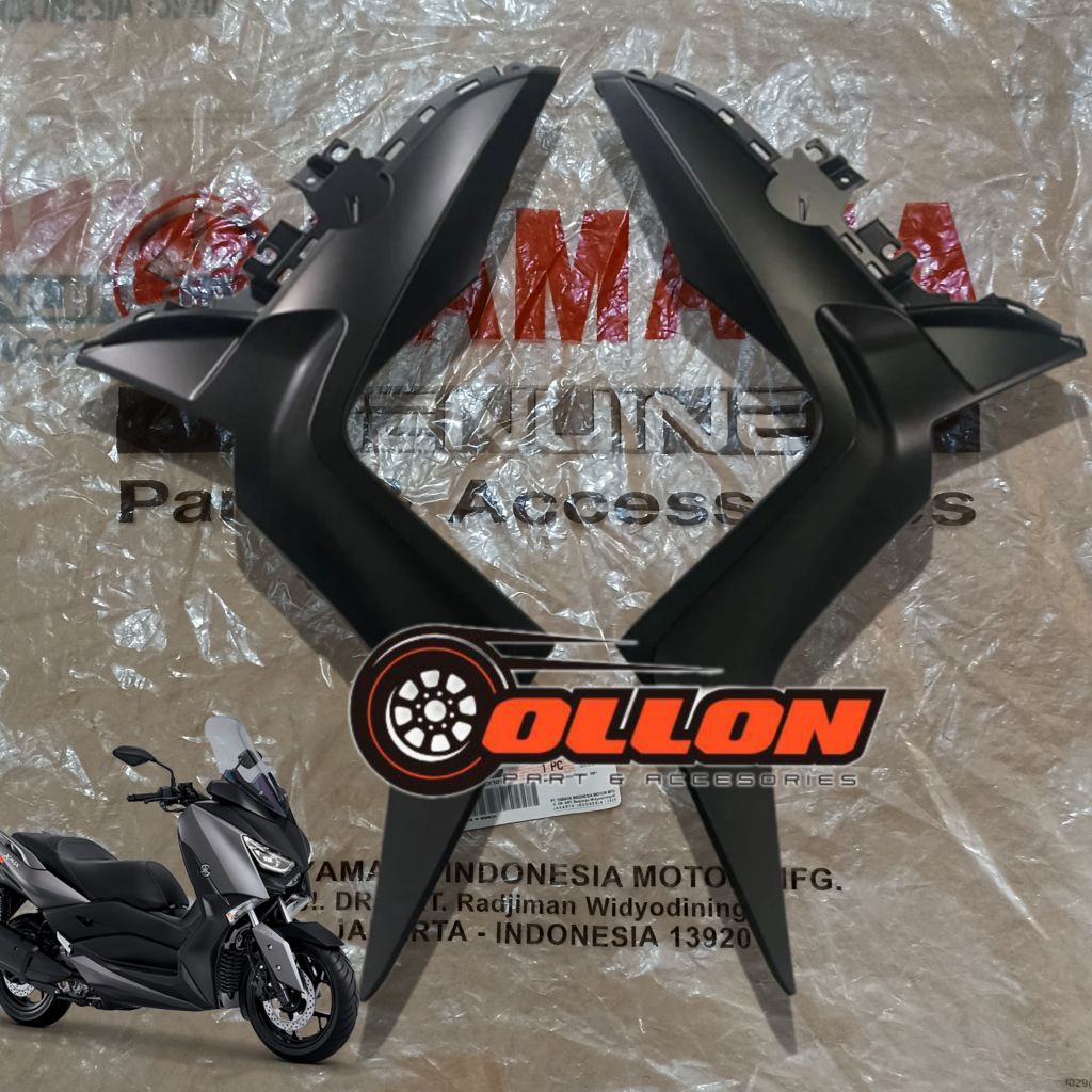 UNDER FRONT COVER 1&2, X-MAX XMAX 250 V1 BLACK DOF ORIGINAL YAMAHA B74-F835K-00-P0 B74-F835J-00-P0