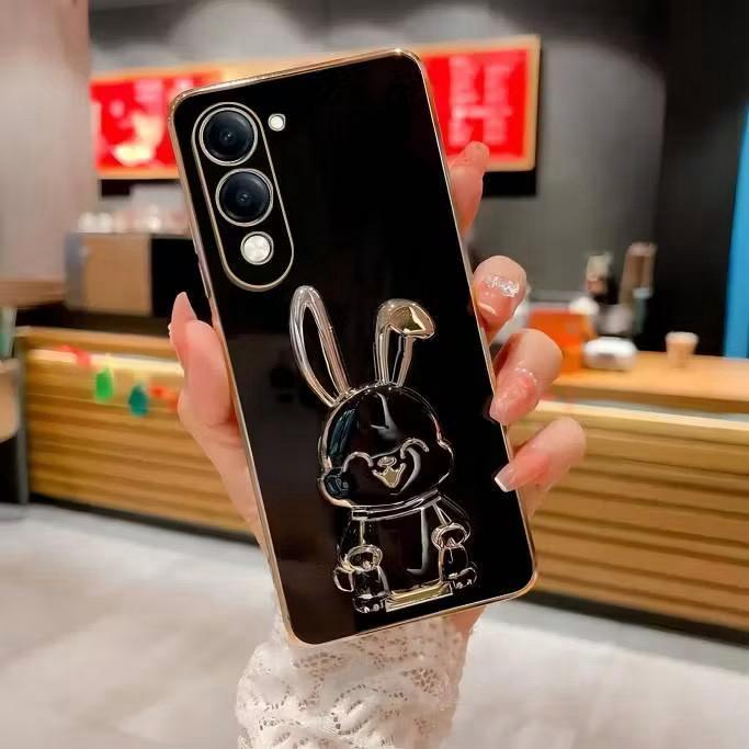 Softcase VIVO Y04 Y04s ฟรีที่วางโทรศัพท์กระต่าย