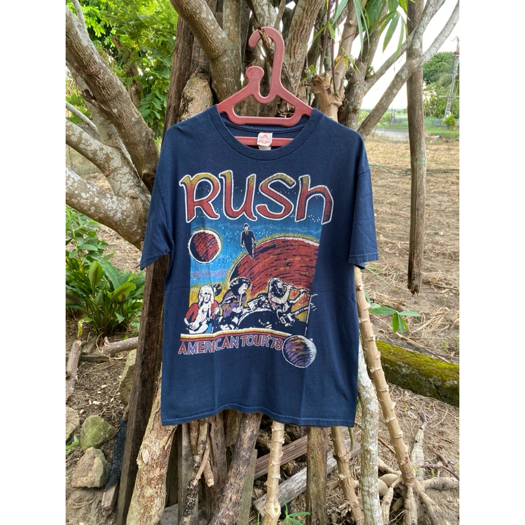 เสื้อยืดวงวินเทจ Rush 80s