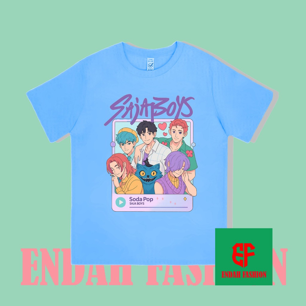 เสื้อผ้าเด็ก, เสื้อยืด CHILDRENS, KPOP CHARACTERS, DEMON HUNTERS เท่านั้น, BOYS SODA POP