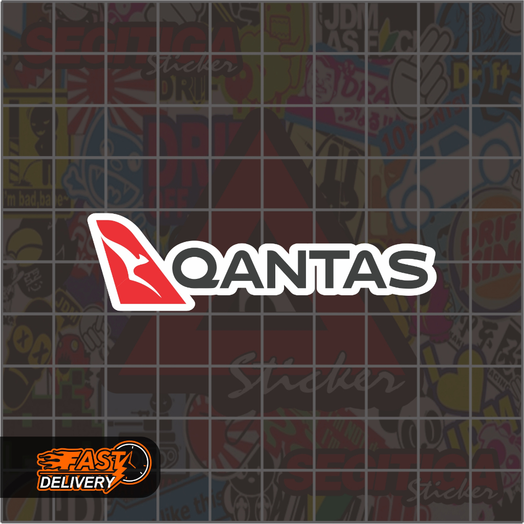สติ๊กเกอร์ Qantas ขนาด 10 x 2.8 ซม