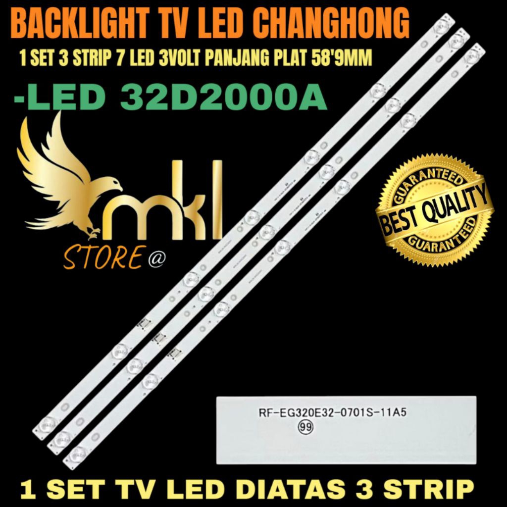CHANONG 32 INCH LED TV BACKLIGHT 32D2000A 32 INCH LED TV BACKLIGHT
